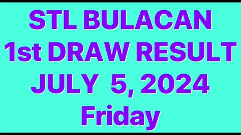 stl bulacan 1st draw today result|STL RESULT TODAY .